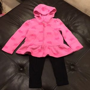 Size 2t sweater and black tights